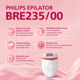 Philips BRE235/00 Satinelle Essential Corded Compact Epilator for Women