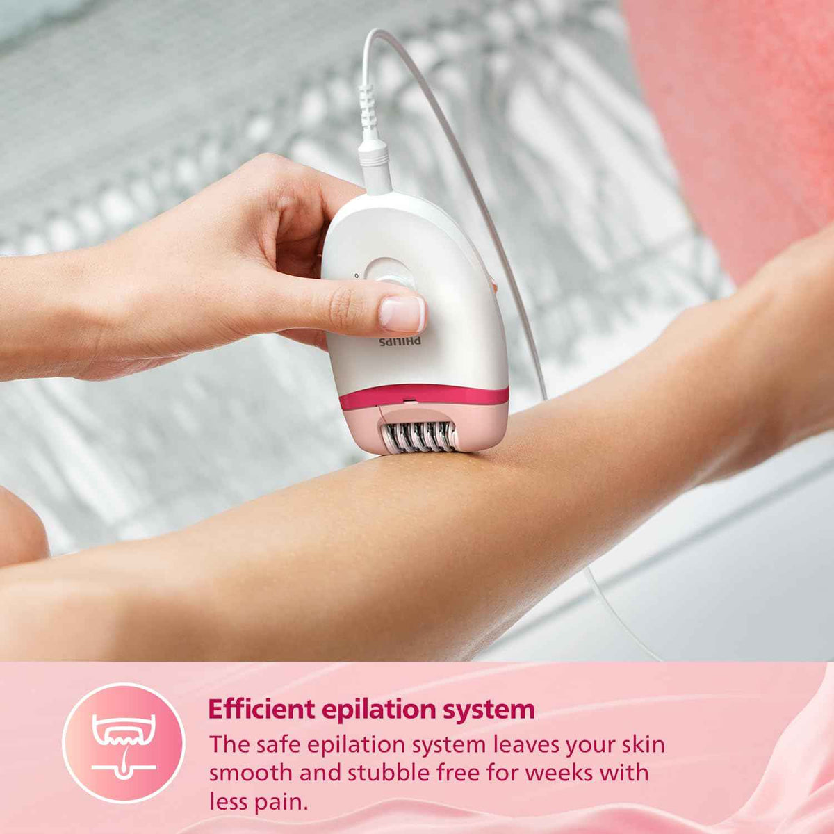 Philips BRE235/00 Satinelle Essential Corded Compact Epilator for Women