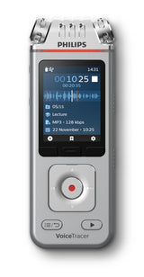 Philips DVT4115 VoiceTracer, Audio Recorder, MP3 and PCM, 3 HiFi microphones, exceptional distant recording. Sembly AI trial license: transcription, AI created summaries, AI powered meeting insights - City Park