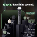Philips India's No.1 Men's Trimmer* | Ultimate Precision | BeardSense Technology- Scans 125x/sec, adapts to density | All-in-One Full body Grooming Kit | 120min runtime | IPX7 | 5yr warranty* | MG7922