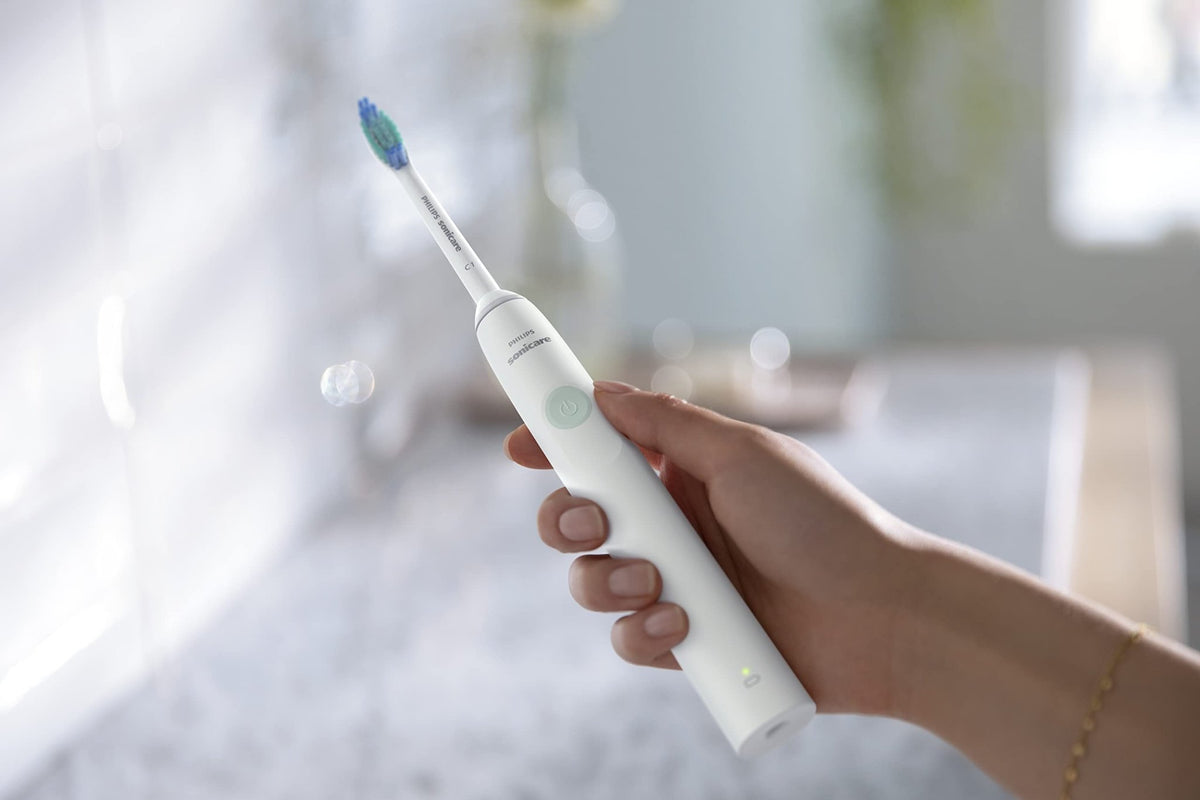 Philips Sonicare Rechargeable Electric Toothbrush 1100 Series, White, HX3641/01 Certified UAE 3 Pin - City Park