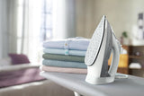 Philips Steam Iron 5000 Series - 2400W, 40g/min Continuous Steam, 160g Steam Boost, 300ML, Anti-Drip Technology, White/Grey - DST5010/16 - City Park