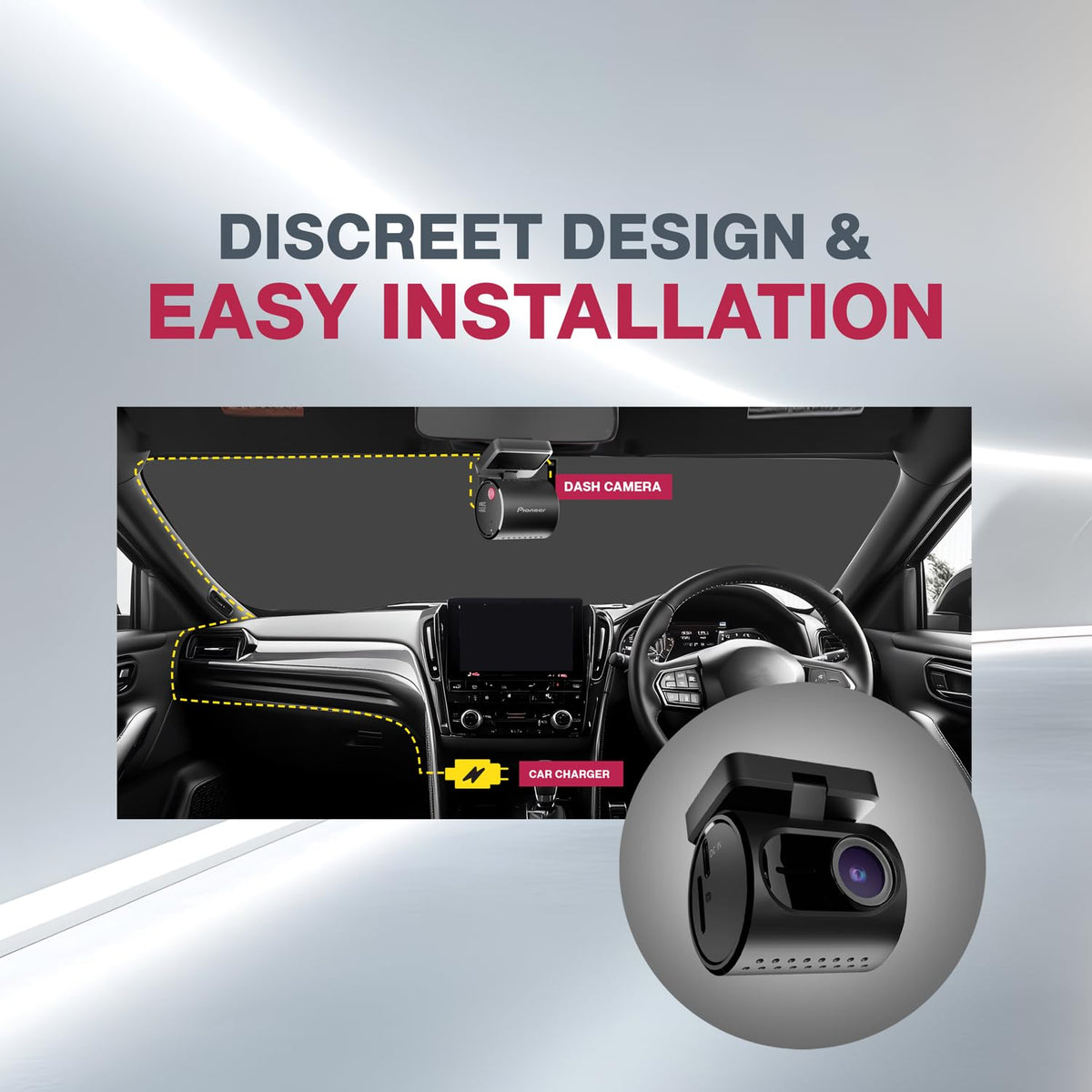 Pioneer Dash Camera VREC-H120SC Compact 1,5K Front Recording - City Park