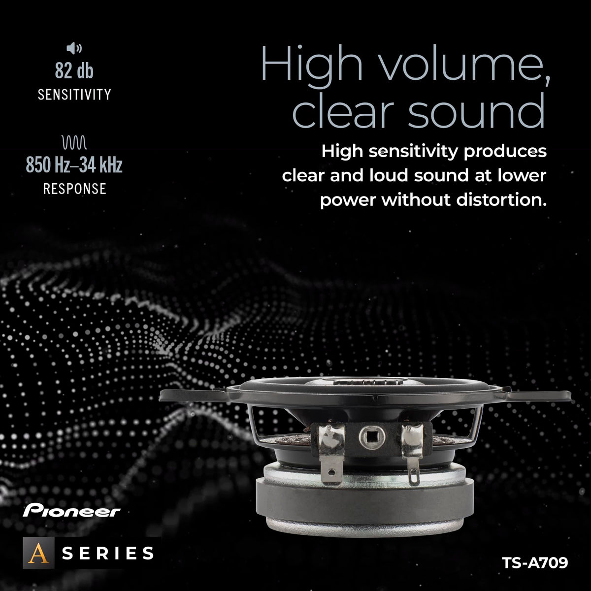 Pioneer TS-A709 A Series 2-3/4” 2-Way, 450 W Max Power, 16mm Tweeter – Coaxial Speaker (Pair) - City Park