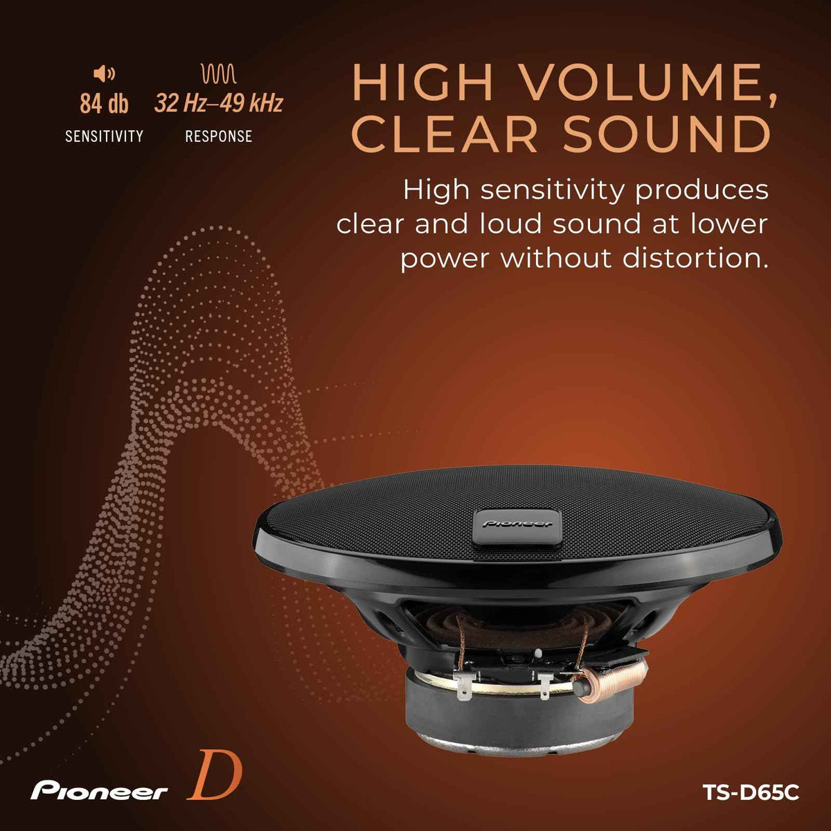 Pioneer TS-D65C 17cm 2-Way Component Speaker System