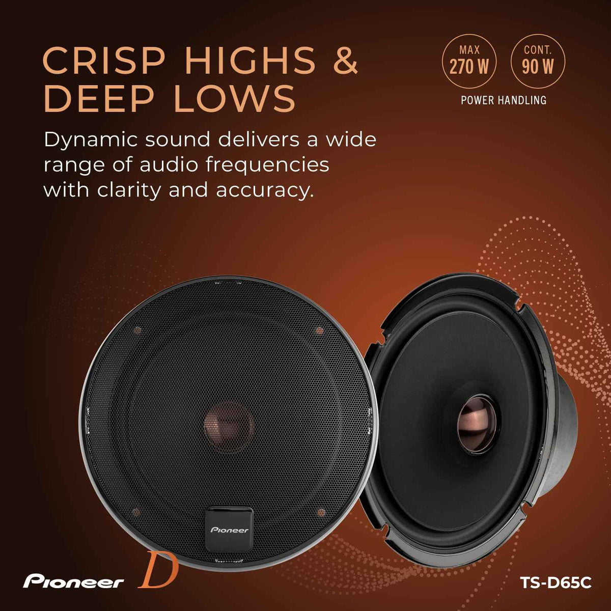 Pioneer TS-D65C 17cm 2-Way Component Speaker System
