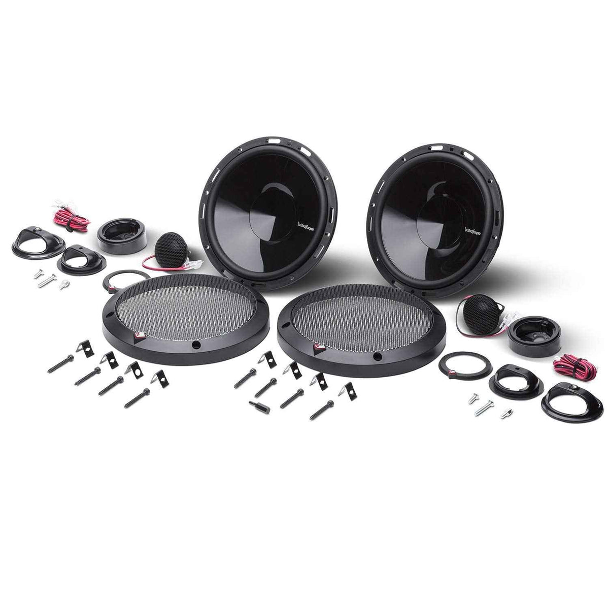 Rockford Fosgate P165si 6.5-Inch 2-Way Euro Fit Compatible System Internal Xover, Set of 4