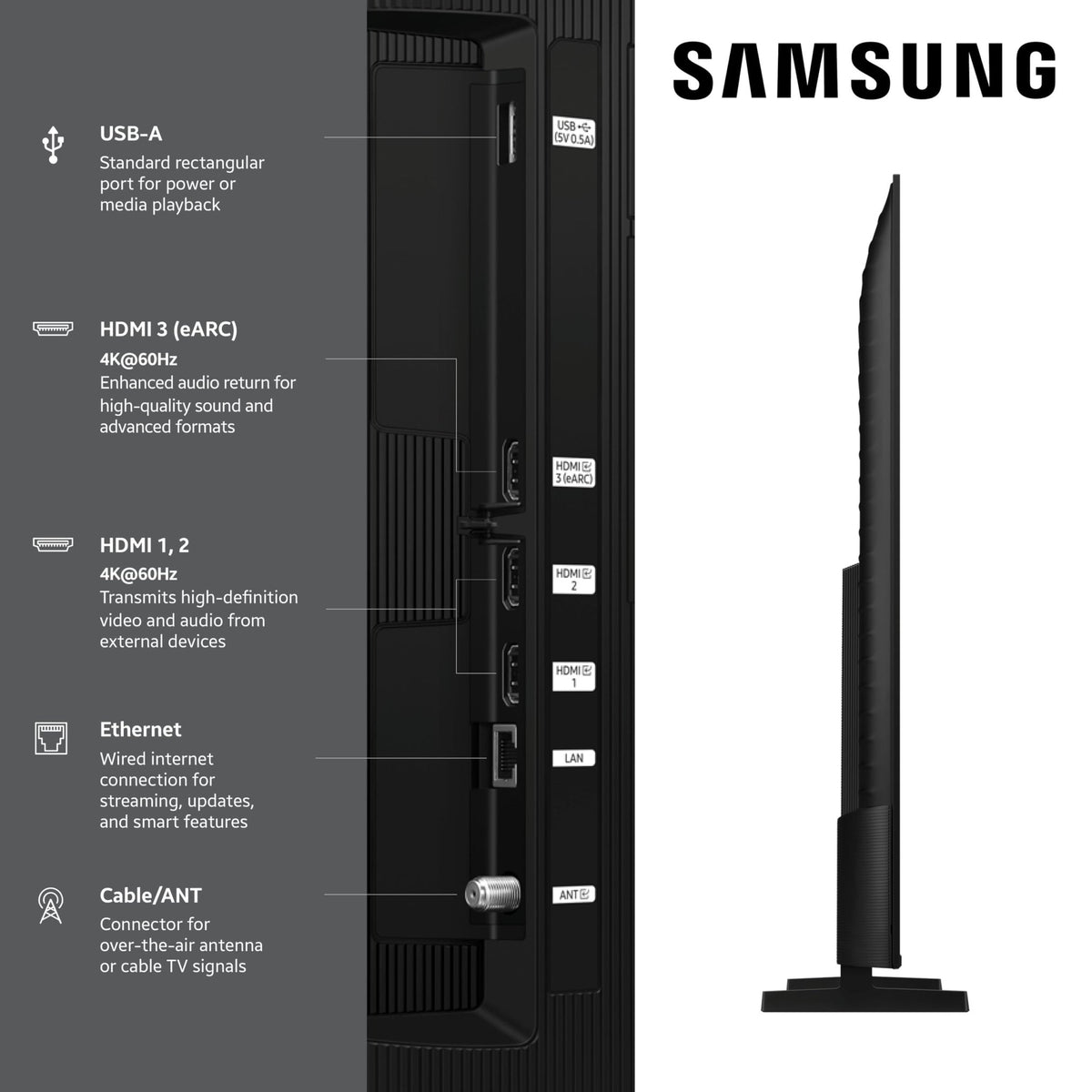 SAMSUNG 55 Inch Q7F QLED 4K Smart TV, Black - City Park