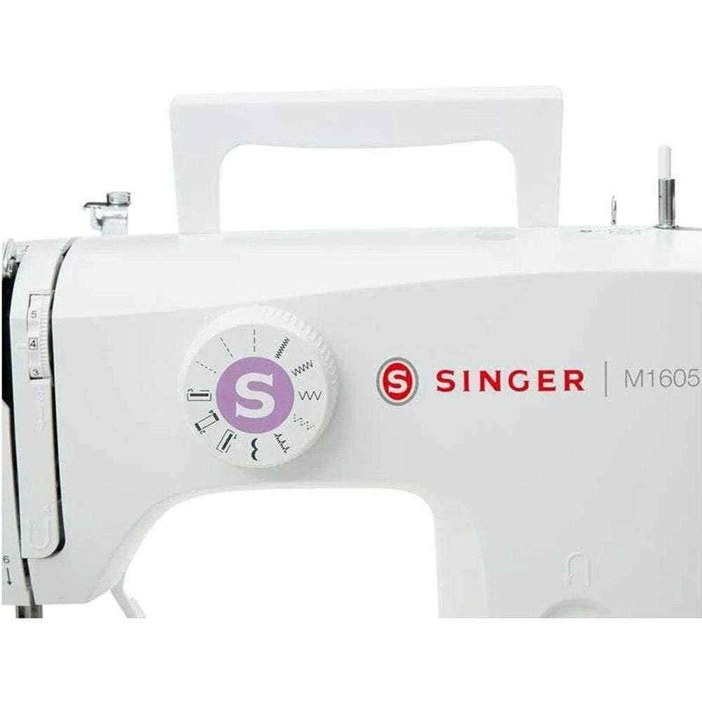 Singer M1605 Domestic Sewing Machine, 6 Built-in Stitches, Easy Stitch Selection, with Front loading Bobbin & Adjustable Thread Tension Dial