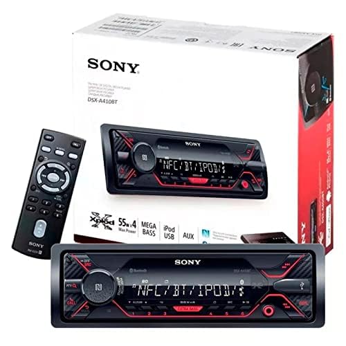 Sony DSX-A410BT Single Din Bluetooth Front USB AUX Car Stereo Digital Media Receiver (No CD Player) - City Park