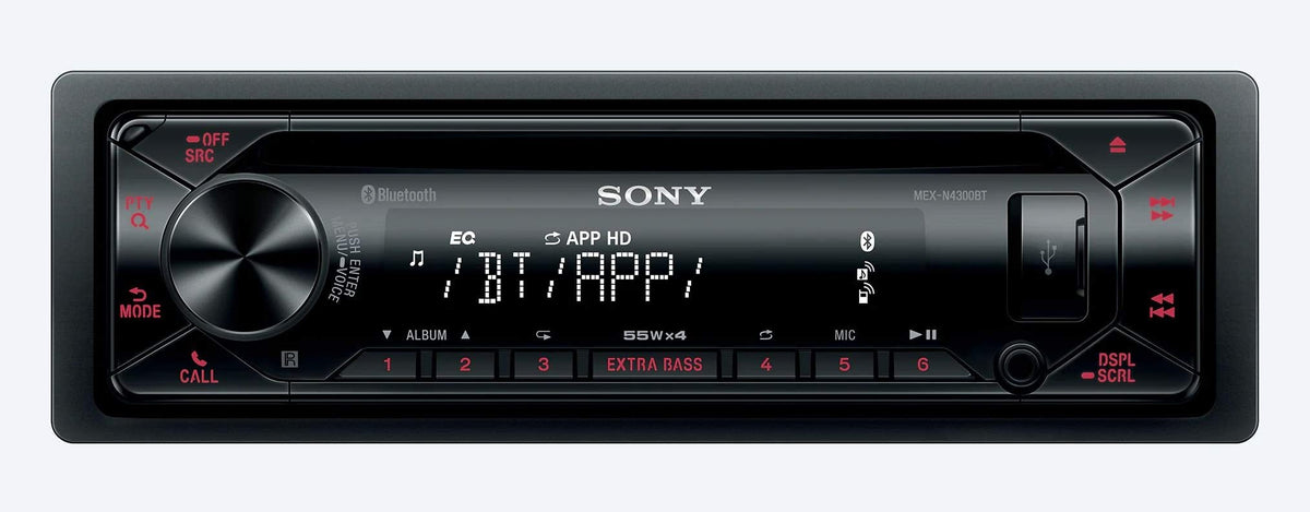 Sony MEX-N4300BT Car Radio with CD, Dual Bluetooth, USB and AUX Connection Hands-Free Calling, Single DIN CD Receiver, 4 x 55 Watts - City Park