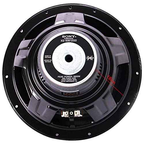 Sony Xplod 1800 Watts 12 inch Single Coil Car Audio Sub-Woofer, XS-NW1200
