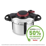 TEFAL Pressure Cooker| Clipso Minut Easy 6L|Express Cooking|Vitamins Preserved|One-Handed Opening/Closing|Made in France|Safe|Full Compatibility With All Stovetops|2 Years Warranty|P4620768