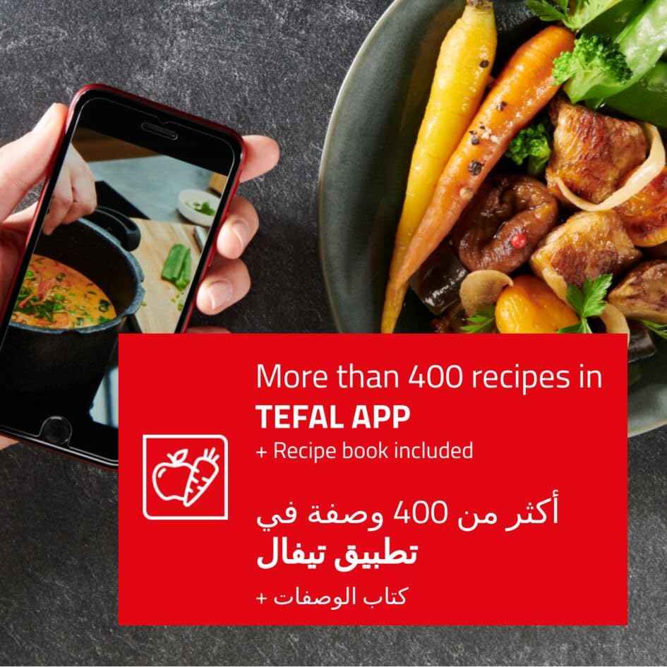 TEFAL Pressure Cooker| Clipso Minut Easy 6L|Express Cooking|Vitamins Preserved|One-Handed Opening/Closing|Made in France|Safe|Full Compatibility With All Stovetops|2 Years Warranty|P4620768