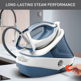 TEFAL Steam Station | Pro Express Ultimate II | Steam Generator Iron Steamer | 1.2 L | 2700 Watts | Durilium Airglide Soleplate | Anti scale | Auto off | Blue & White | 2 Years Warranty | GV9710M0 - City Park