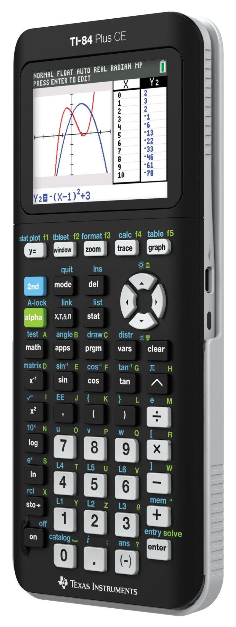 TEXAS INSTRUMENTS TI-84 Plus CE Graphing Calculator, Black (Frustration-Free Packaging), Pack of 1 - City Park