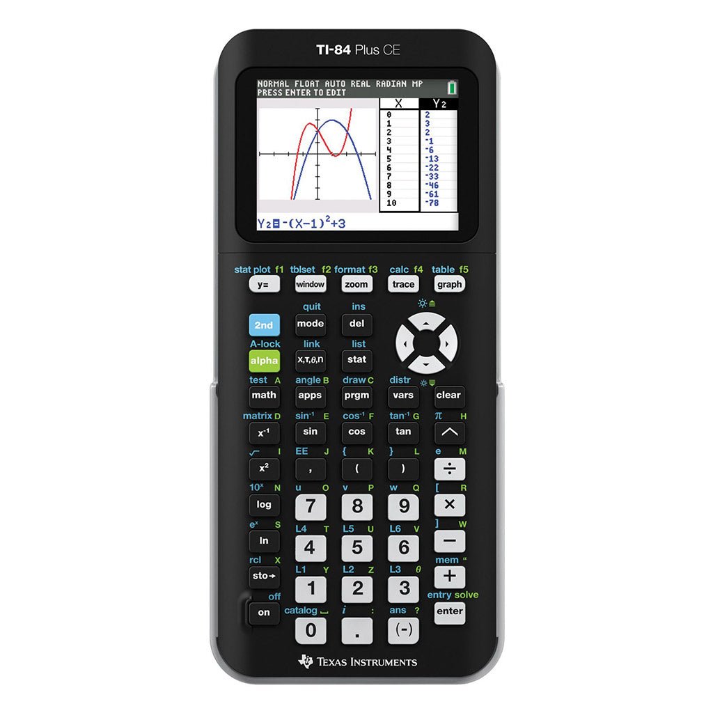 TEXAS INSTRUMENTS TI-84 Plus CE Graphing Calculator, Black (Frustration-Free Packaging), Pack of 1 - City Park