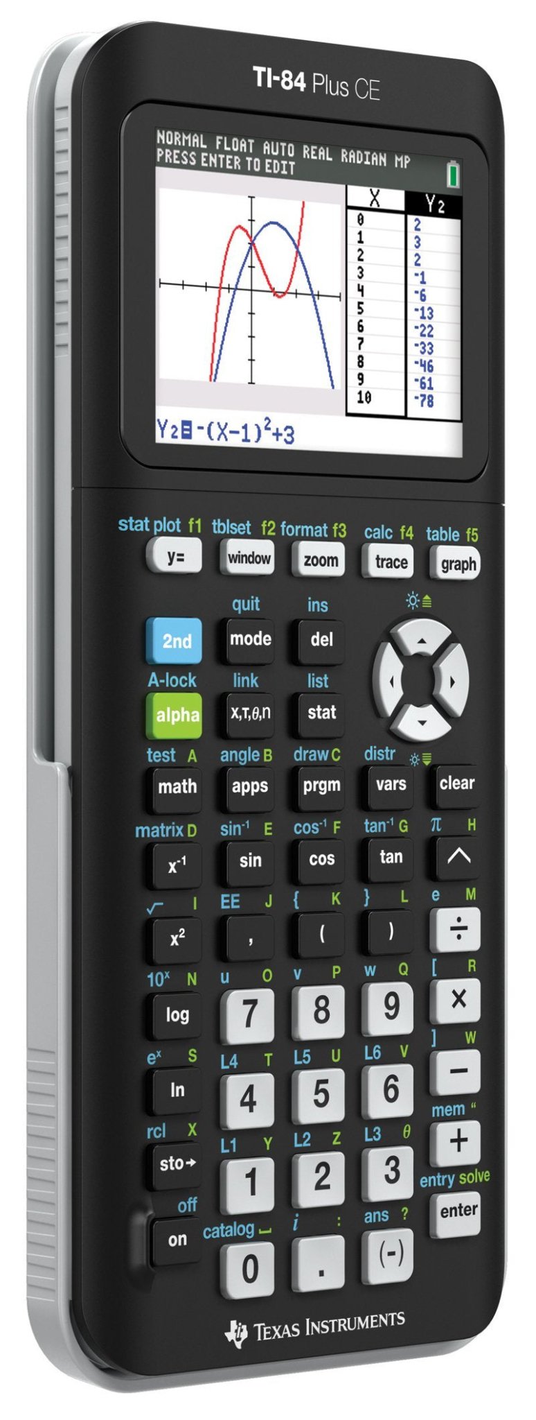 TEXAS INSTRUMENTS TI-84 Plus CE Graphing Calculator, Black (Frustration-Free Packaging), Pack of 1 - City Park