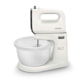Versuni Philips HR3745/00 Mixer Daily with 5 speeds and Turbo, Stainless Steel Hooks, Container Included, 450 W, White