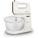 Versuni Philips HR3745/00 Mixer Daily with 5 speeds and Turbo, Stainless Steel Hooks, Container Included, 450 W, White
