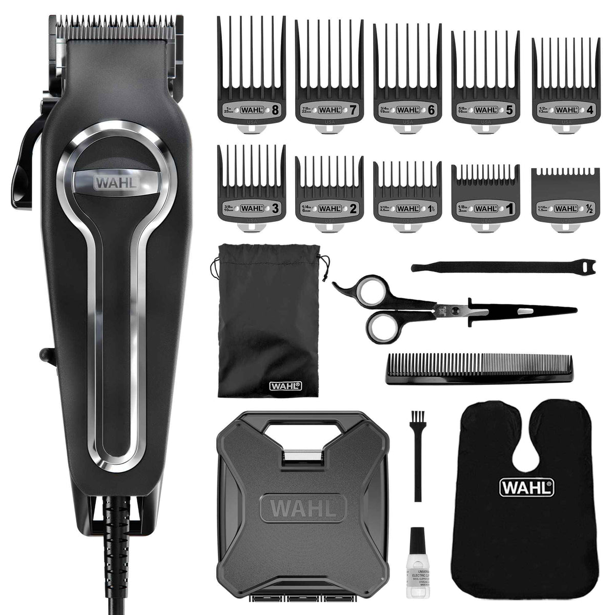 Wahl Elite Clipper for Men, with Secure Fit Premium Cutting Combs, Professional Quality, Corded
