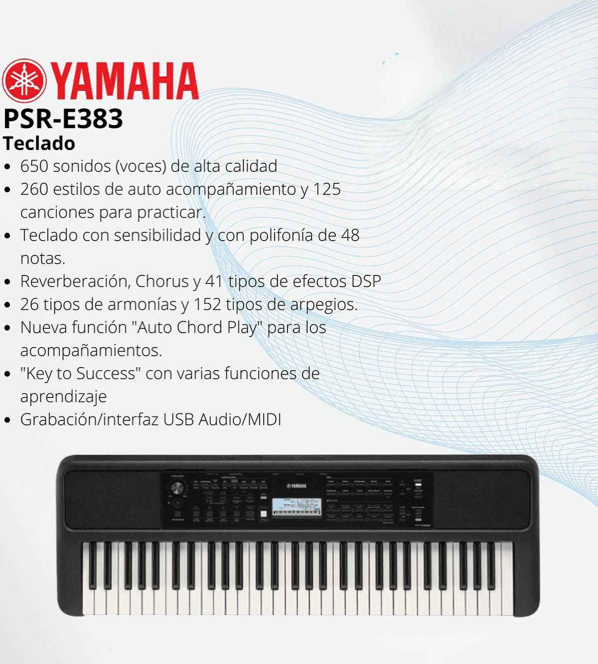 Yamaha PSR-E383 61-Key Portable Keyboard Set